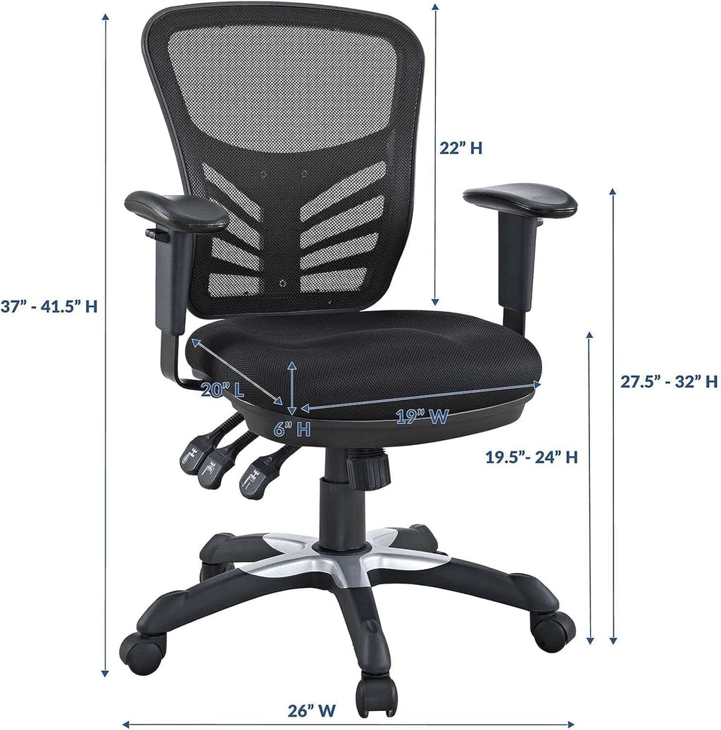 Articulate Ergonomic Mesh Office Chair Black Lumbar Support-2
