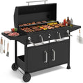 36 Inch Charcoal Fueled Industrial Grill Dual Zone Smoker-0