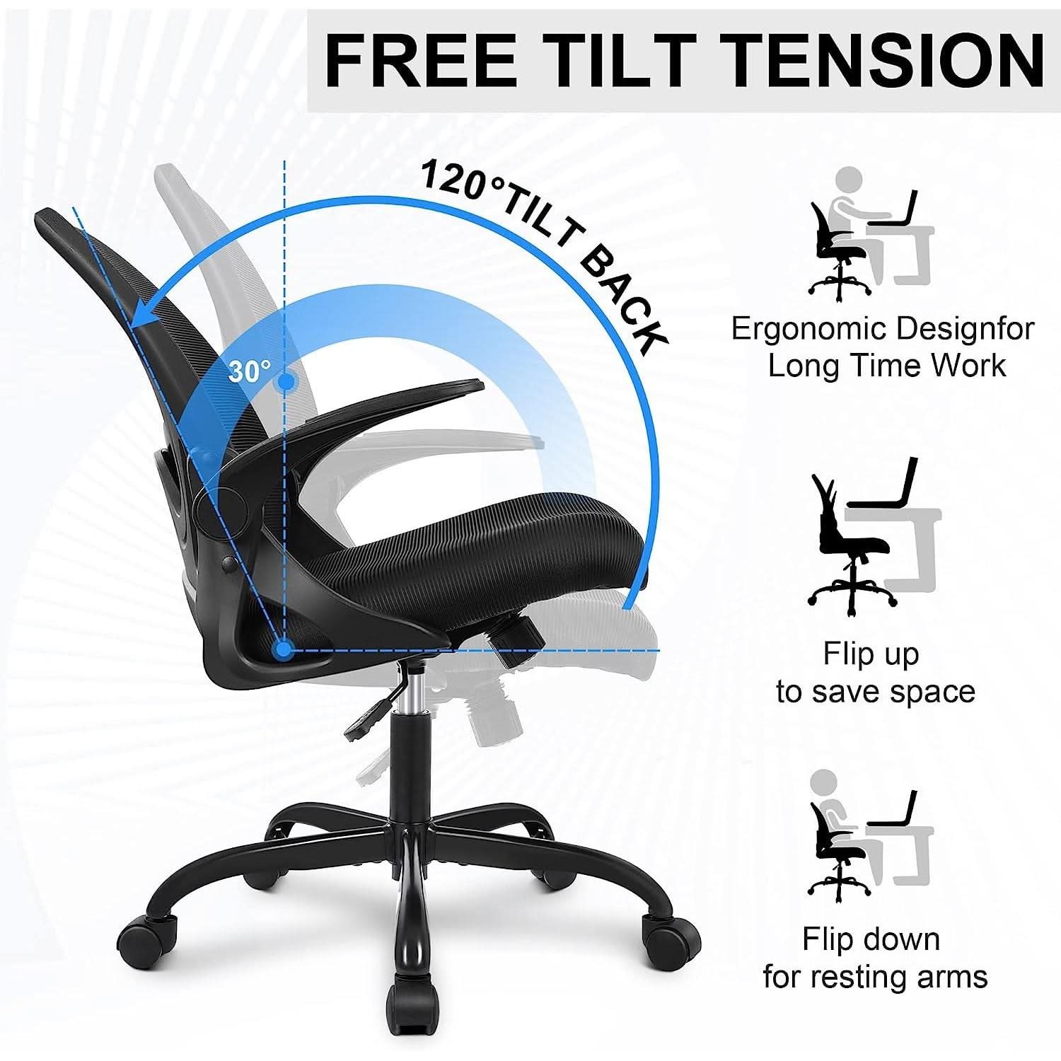 Ergonomic Mesh Office Chair With Adjustable Height-2