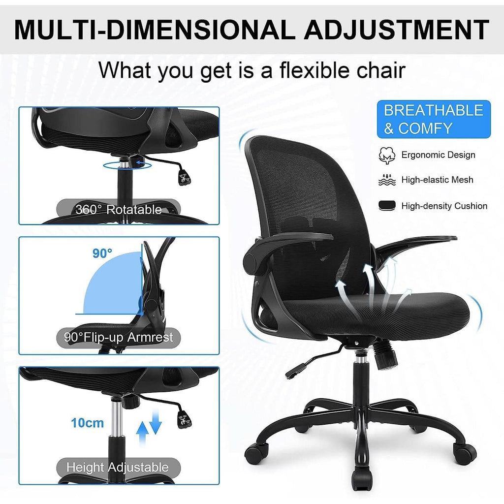 Ergonomic Mesh Office Chair With Adjustable Height-3