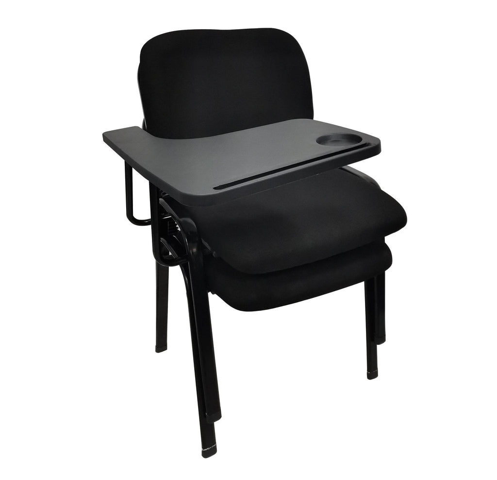 Lecture Chair with Table Top for Classroom Lecture Training Conference (Set of 6-Black)-3