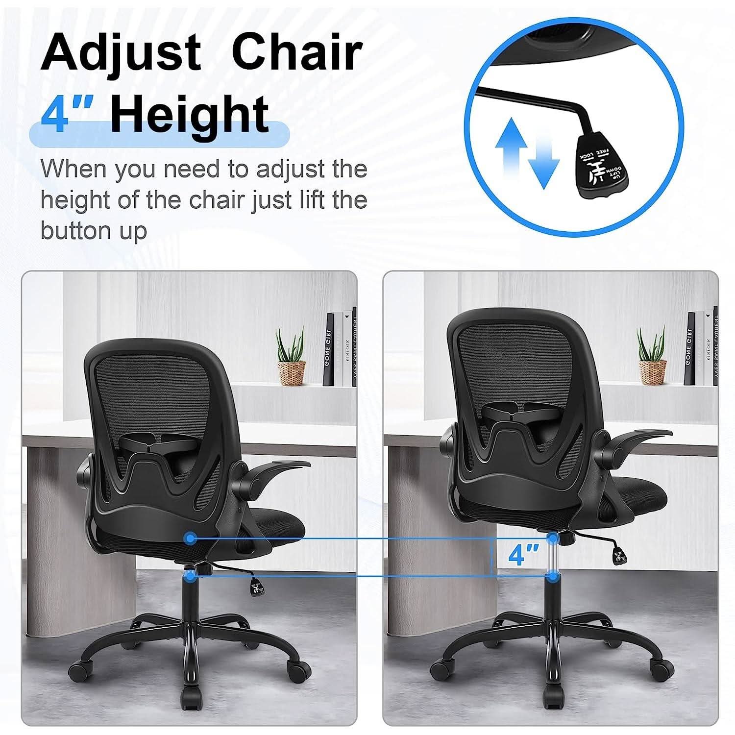 Ergonomic Mesh Office Chair With Adjustable Height-4