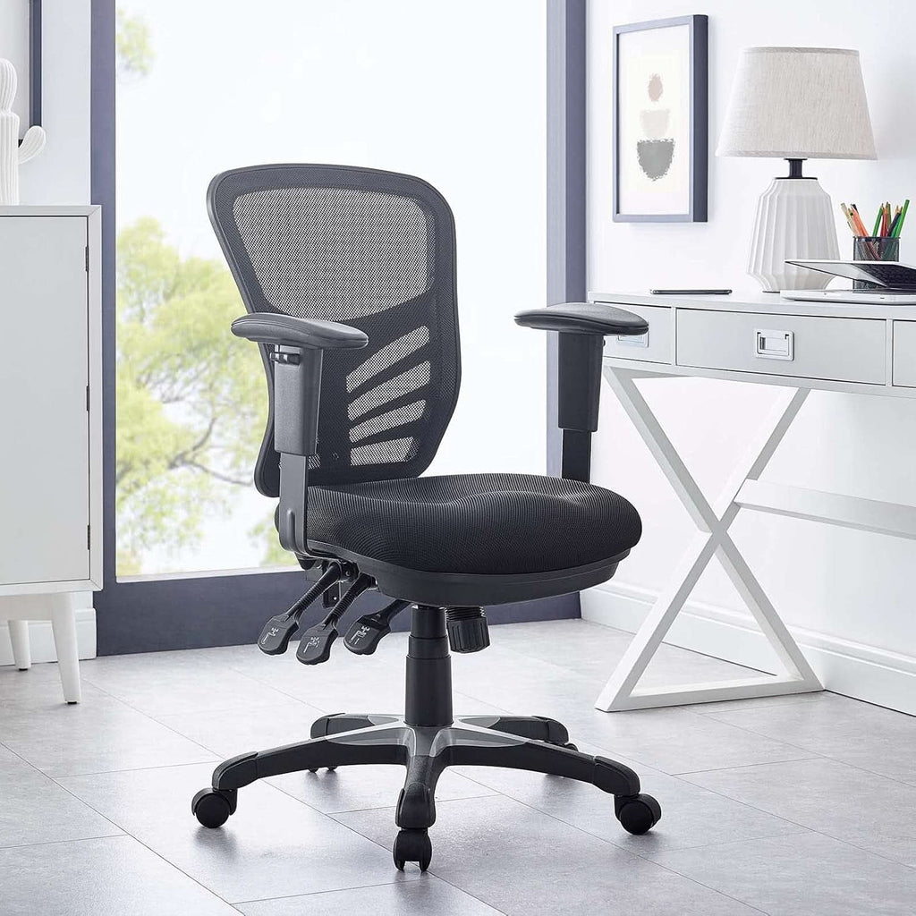 Articulate Ergonomic Mesh Office Chair Black Lumbar Support-1