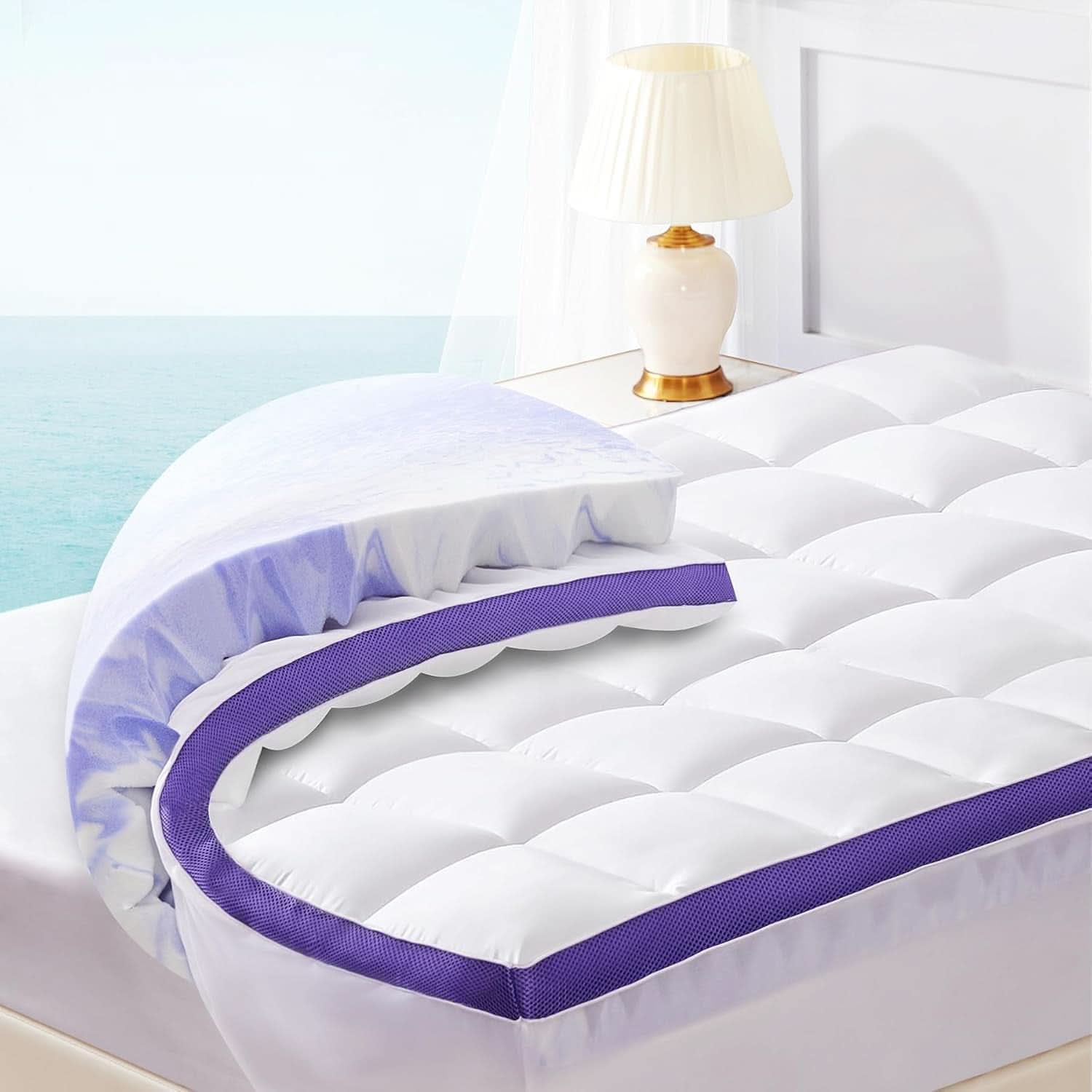 Dual Layer Memory Foam Mattress Topper for Ultimate Comfort-0
