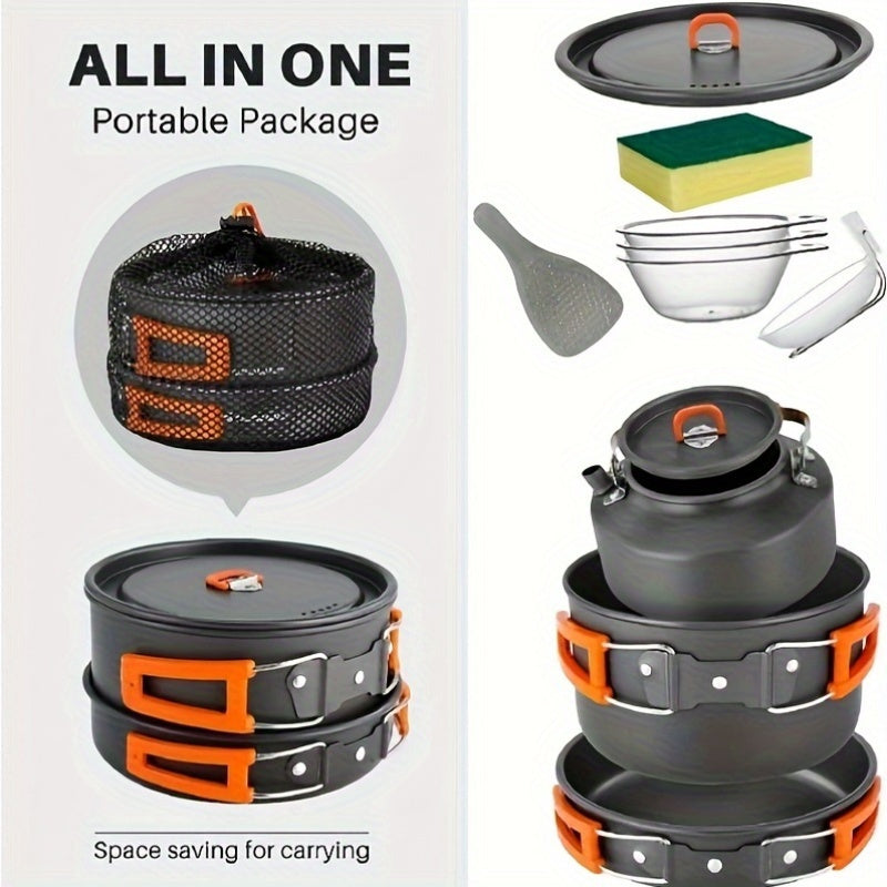Outdoor Camping Cookware Set with Storage Bag-1