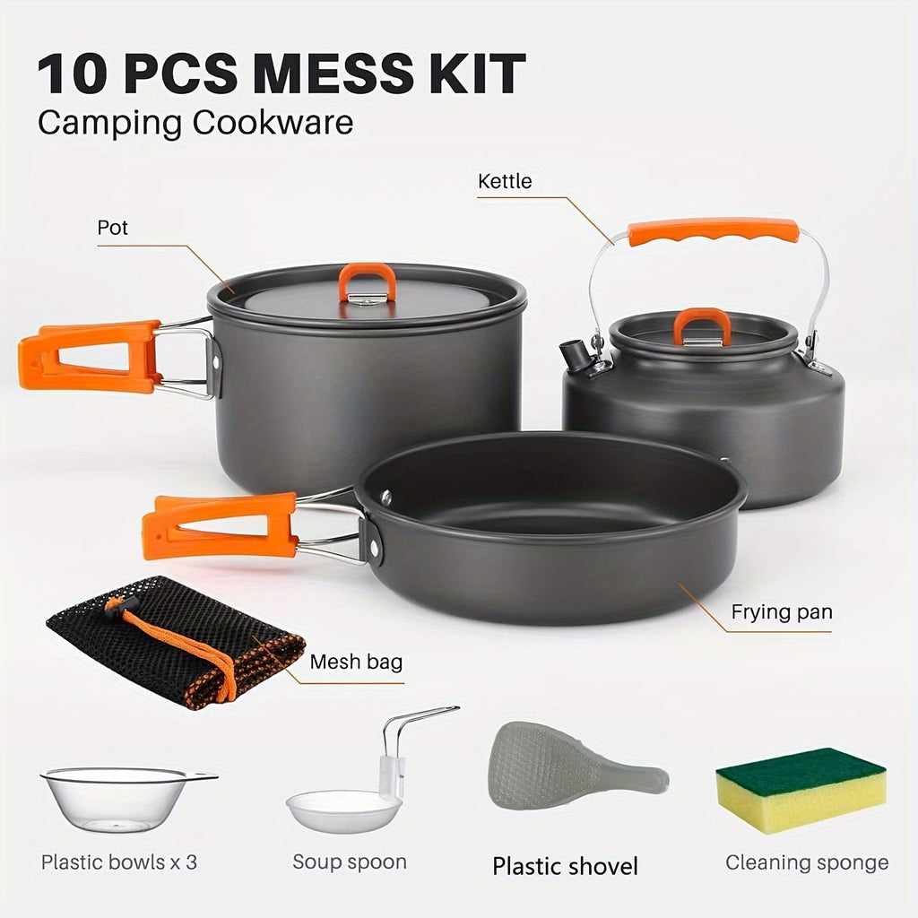 Outdoor Camping Cookware Set with Storage Bag-2