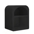 Chic Cave-Inspired Bedside Table - Black-0