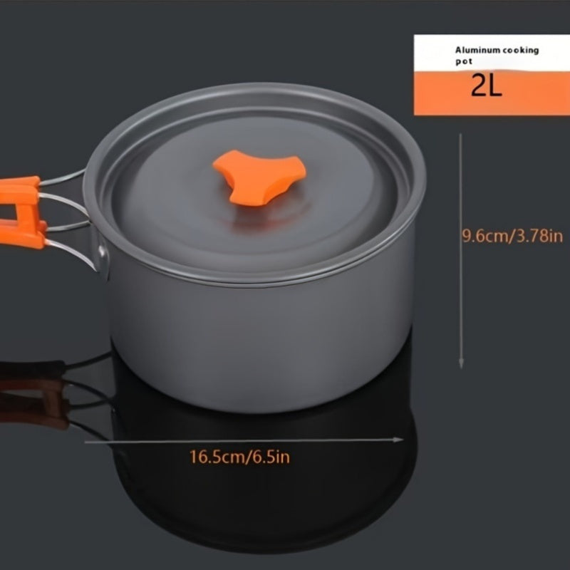 Outdoor Camping Cookware Set with Storage Bag-3