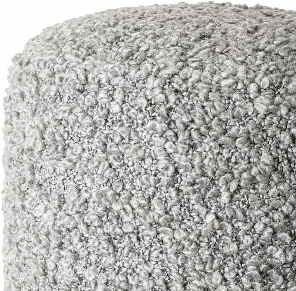 Kamarpukur Knitted Gray Ottoman Pouf-1