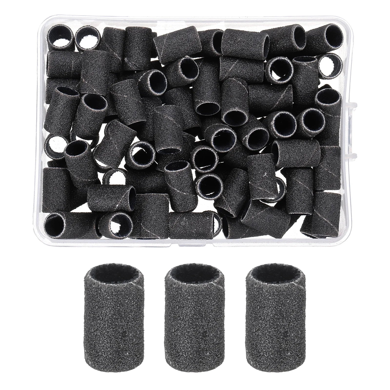 Nail Sanding Ring Bands 80/120/180 Grit Electric Manicure Drill Grinding Heads UV Gel Polish Removal Pedicure Abrasive Tools-1